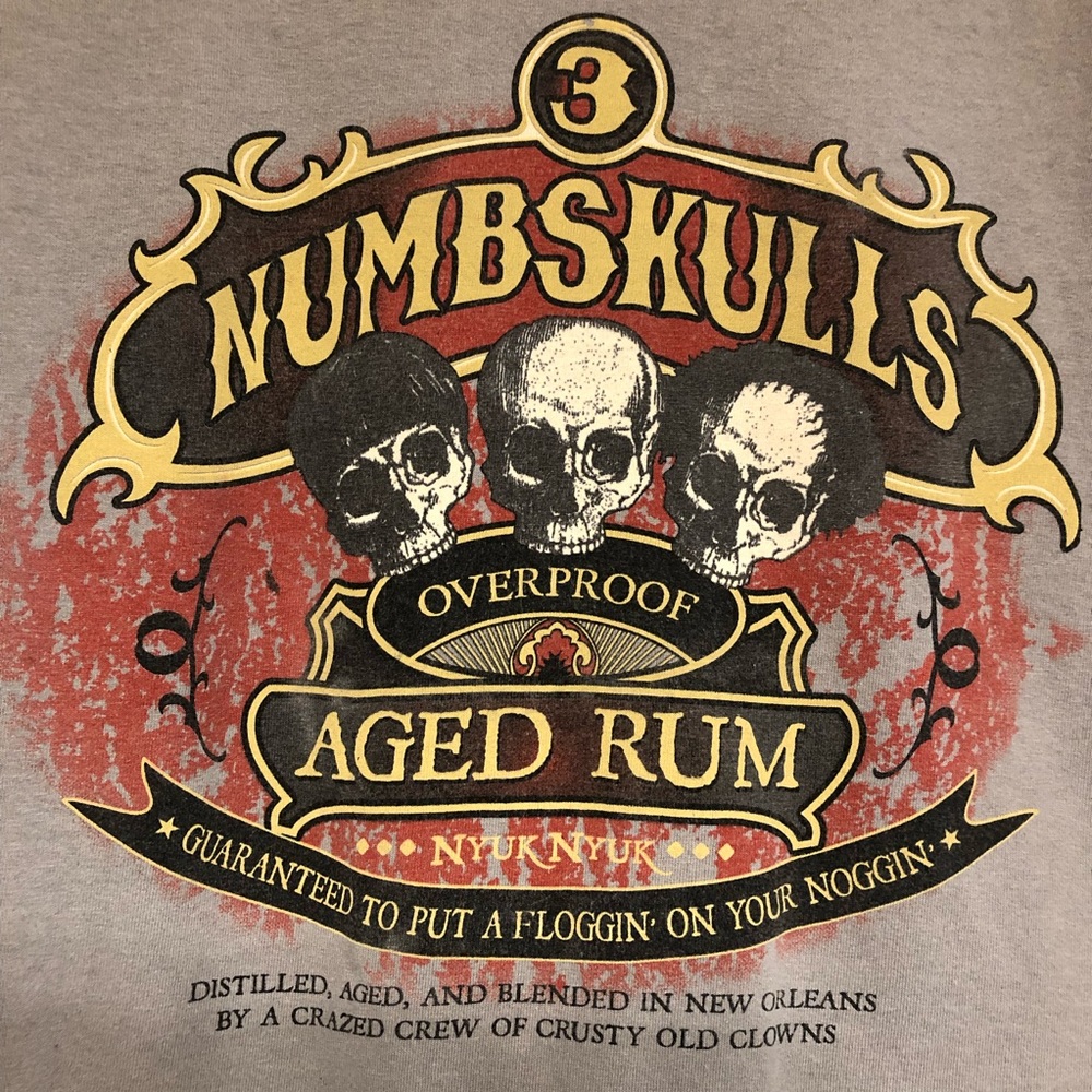 3 Numbskulls Aged Rum New Orleans T Shirt